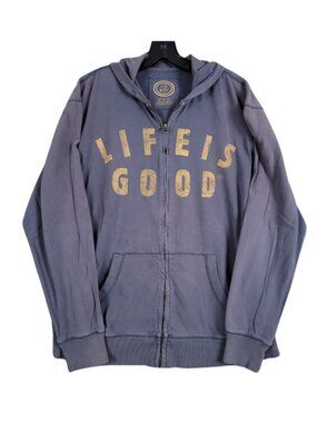 Vintage Life is Good Zip Up Hoodie